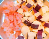 エビとさつまいもの炊き込みご飯作り方1写真