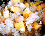 エビとさつまいもの炊き込みご飯作り方3写真