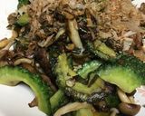 ゴーヤとキノコと豚肉のの炒めもの作り方16写真
