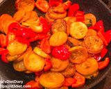 ズッキーニとパプリカの味噌マヨ炒め作り方3写真