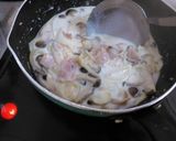 ベーコンとしめじのクリームパスタ作り方4写真
