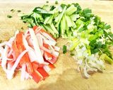 めんつゆで簡単！冷やしたぬきそば作り方1写真