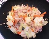 めんつゆ香る和風焼うどん☆作り方2写真
