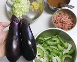 【ゴーヤと茄子の肉味噌】作り方1写真