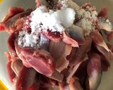 鶏レバーと砂肝の甘辛煮作り方1写真