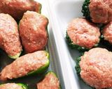 ピーマン＆ゴーヤの肉詰め♪ૢ作り方5写真