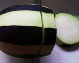 丸なすハンバーグ デミソース掛け作り方1写真