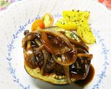 丸なすハンバーグ デミソース掛け作り方10写真