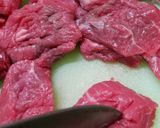 角切り肉のニンニク醬油焼き作り方1写真