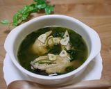 手羽先とほうれん草のコラーゲンスープ作り方7写真