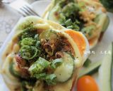 かっぱ＆たぬきｏｎ茹で卵の和トースト作り方5写真