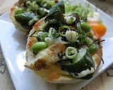 ポテトと胡瓜と枝豆のトースト作り方5写真