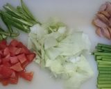 にんにくの芽とキャベツの中華ナポリタン♪作り方2写真