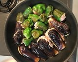 挽肉と夏野菜を麺つゆで作り方3写真