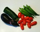 超簡単　夏野菜のコンソメスープ作り方1写真