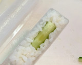 寿司型・模様巻き(カエル2個だけ弁当用)作り方7写真