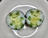寿司型・模様巻き(カエル2個だけ弁当用)作り方16写真