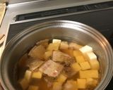 モロヘイヤと豆腐のスープ作り方4写真