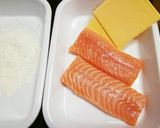 チーズを挟んだサーモンフライ作り方1写真