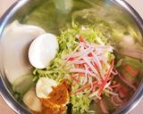 レタス卵カニカマのカレー風味サラダ♡作り方1写真