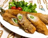 アスパラの太っちょ竹輪肉巻きフライ♡作り方8写真