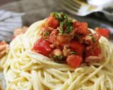 めんつゆクリームチーズとろり☆冷製パスタ作り方9写真