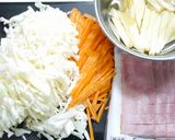 簡単！じゃがいもとキャベツのソース炒め作り方1写真