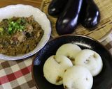 カレー風味の麻婆ナス＆まんとう作り方10写真