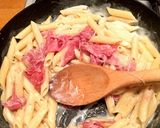 簡単プロシュートのあっさりクリームペンネ作り方3写真