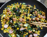 天然キノコ2種と野菜、ウインナーの油炒め作り方8写真