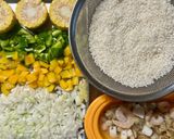 夏野菜たっぷり♪シーフードパエリア作り方1写真