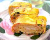 丸いフライパンで♫四角の卵焼き作り方8写真