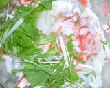 大根と水菜のサラダ♪ゆでたまごソース作り方1写真