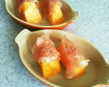 絶品 メロンと生ハムでおつまみや前菜に作り方1写真