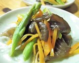 きくらげと人参とアスパラの煮びたし作り方4写真