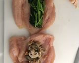 ほうれん草ときのこの鶏肉巻きチーズソース作り方4写真