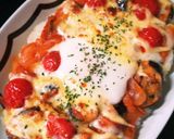 簡単！野菜とベーコンのチーズ玉子ご飯作り方6写真