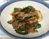 厚揚げと豚肉とゴーヤとししとうの炒め物作り方1写真