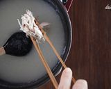 中華粥と裂った鶏肉作り方11写真