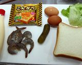 タルタルエビマヨサンドイッチ作り方1写真