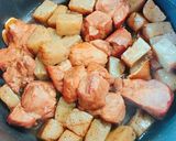 圧力鍋で！こんにゃくと柔らか豚肉の角煮作り方10写真