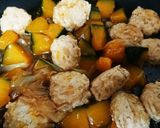 鶏豆腐つくねとカボチャのふわとろ煮作り方4写真