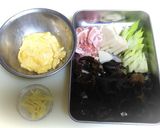 木耳と豚と卵の炒め物作り方1写真