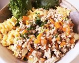 野菜とりそぼろ丼作り方5写真
