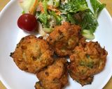 ゴーヤとコーンの鶏つくね揚げ作り方9写真