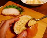 味ぽん鶏チャーシューと卵の親子ロールパン作り方5写真