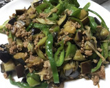 茄子とひき肉とピーマンの甘辛炒め作り方9写真