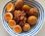 ジャガと豚バラのコーラ煮 半熟味玉添え作り方16写真