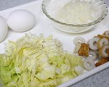 節約ランチ♪お好み風オムライス作り方1写真