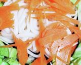 簡単フライパンひとつ♪巣籠もり焼きうどん作り方1写真